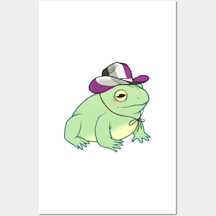 Asexual Pride Cowboy Frog Posters and Art